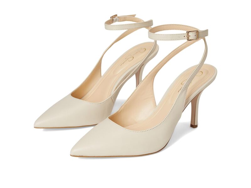 ジェシカシンプソン レディース シューズ 踵 アンクル Jessica Simpson Miriale Slingback Ankle Strap Pumps Soft Ivory 象牙色