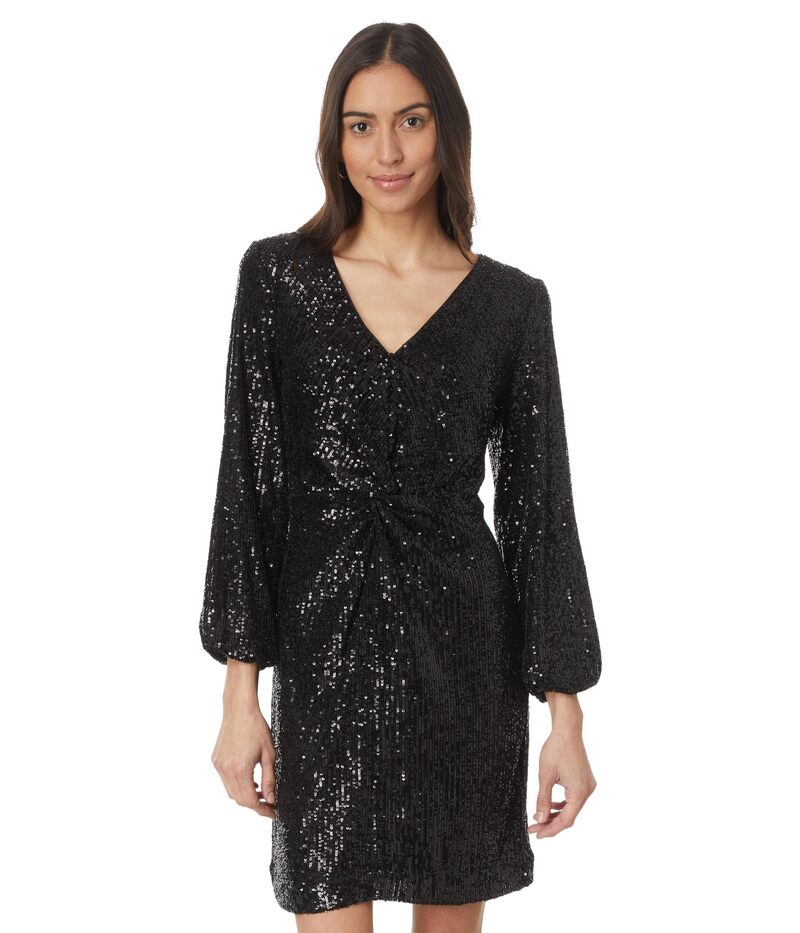 リリーピュリッツァー レディース トップス ワンピース スパンコール Lilly Pulitzer Estrella Sequin Dress Noir Treasure Box Sequin Knit｜ReVida 店