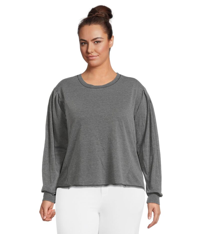 モッドドック レディース アウター パーカー・スウェット プリーツ シャツ Mod-o-doc Long Pleated Sleeves Sweatshirt Black ブラック｜ReVida 店