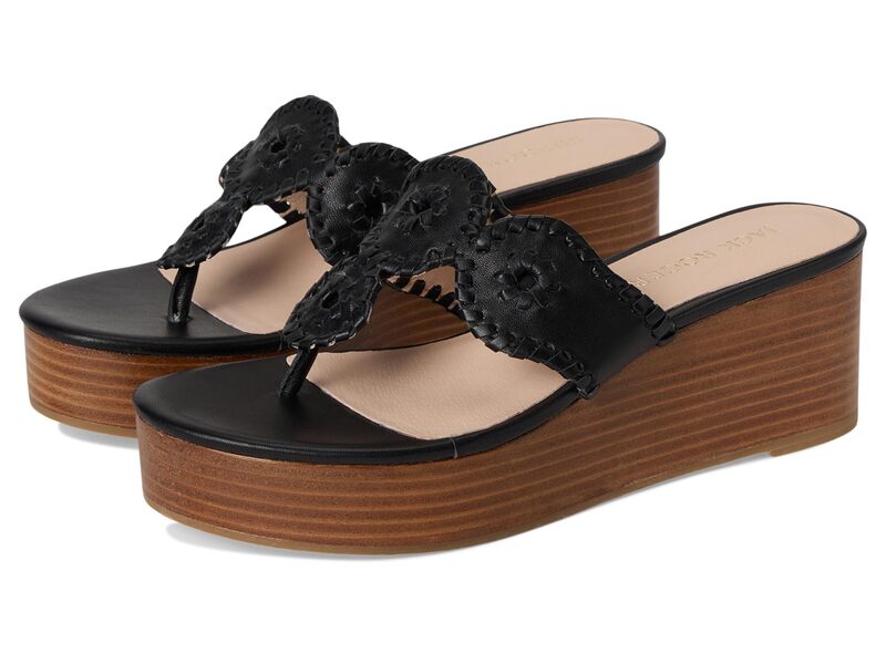 ジャックロジャース レディース シューズ 踵 Jack Rogers Kimberly Mid Black 黒いこと