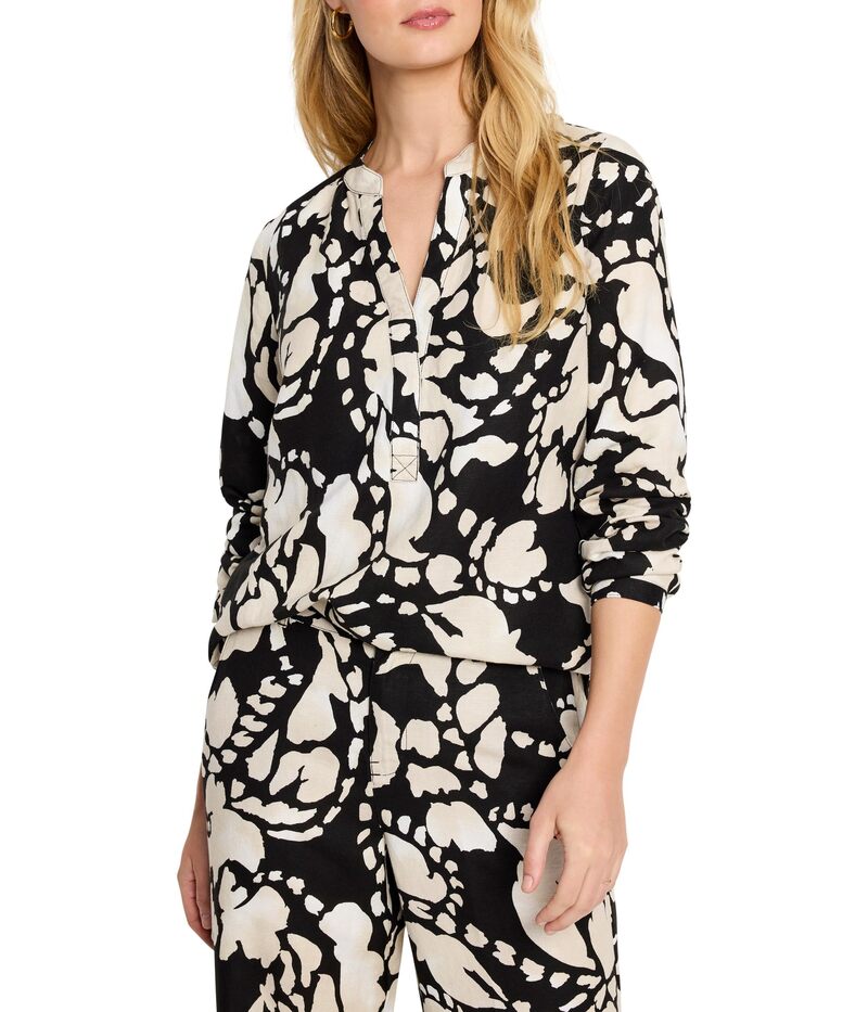 ニックプラスゾーイ レディース トップス シャツ NIC+ZOE Evening Petal Woven Shirt Black Multi ブラック