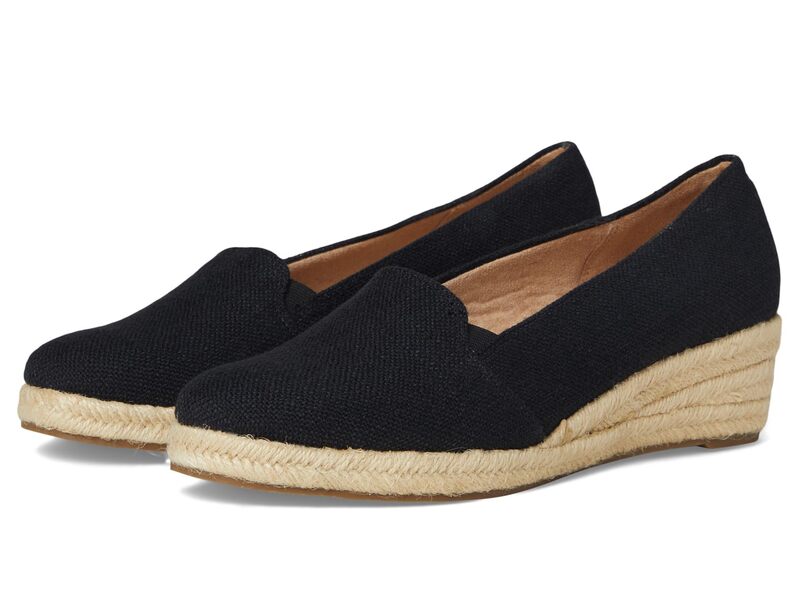 ライフストライド レディース シューズ ヒール LifeStride Kamilla Espadrille Shoes Black Linen ブラック