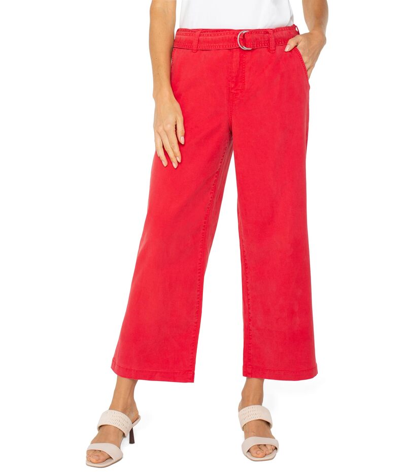 リヴァプール ロサンゼルス レディース ボトムス カジュアルパンツ ワイドレッグ Liverpool Los Angeles Stride High-rise Crop Wide Leg With Self Belt Geranium 8,861円