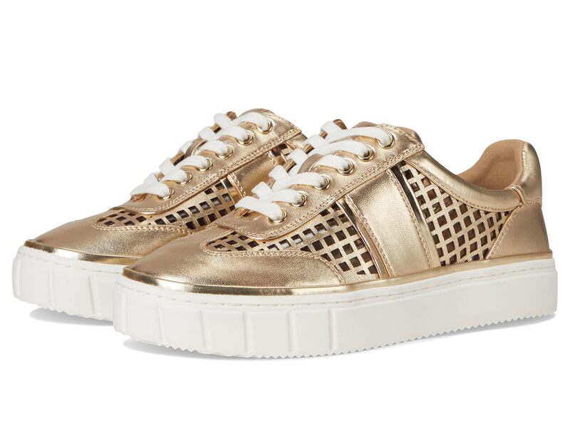 ヴィンスカムート レディース シューズ スニーカー カットアウト プラットフォーム Vince Camuto Raiden Cut-out Platform Sneakers Egyptian Gold ゴールド