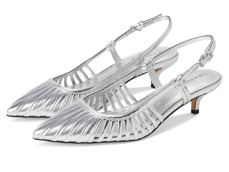 カルバンクライン レディース シューズ ヒール Calvin Klein Movella Silver シルバー