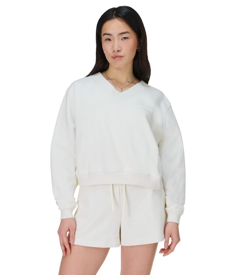 スウェッティベティ レディース アウター パーカー・スウェット Vネック Sweaty Betty Revive Crop V-neck Lily White ホワイト|ReVida 店