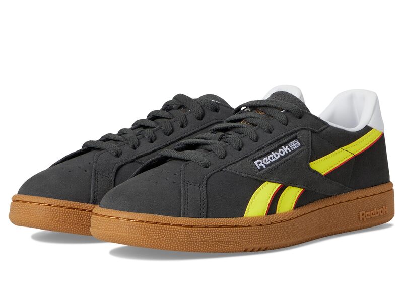 リーボック メンズ シューズ スニーカー Reebok Lifestyle Club C Grounds UK Black/Electric Yellow/Gum 黒いこと