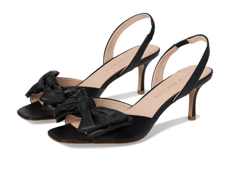ジャックロジャース レディース シューズ 踵 Jack Rogers Eloise Bow Slingback Black 黒いこと