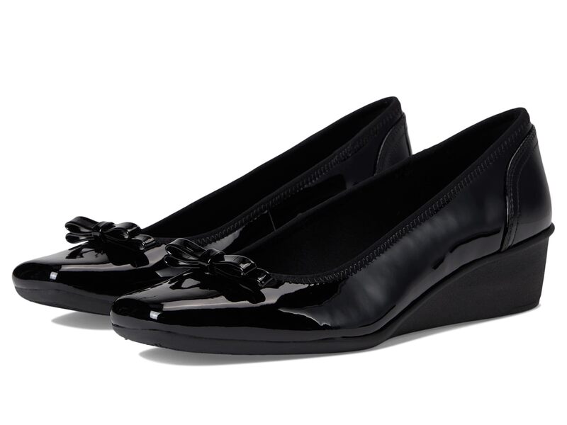 アンクライン レディース シューズ ブーツ・レインブーツ Anne Klein Wales Black Patent ブラック