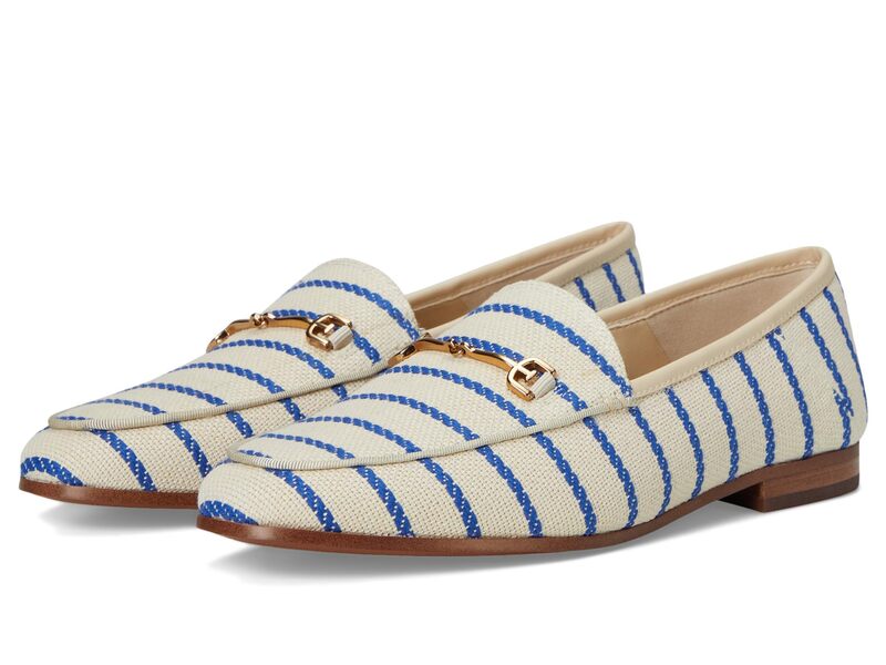 サムエデルマン レディース シューズ スリッポン・ローファー Sam Edelman Loraine Cobalt Stripe 藍緑色 ローファー-レディース靴-靴