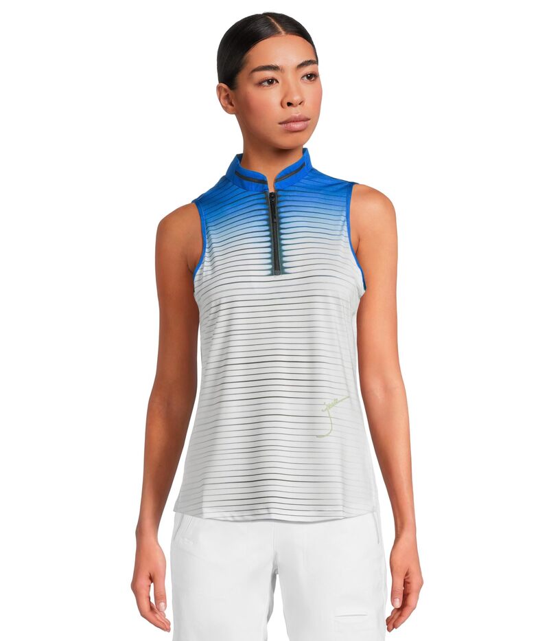 ジャイミーサドック レディース トップス シャツ プリント ノースリーブ Jamie Sadock Flux Print Sleeveless Top Electric Blue ブルー
