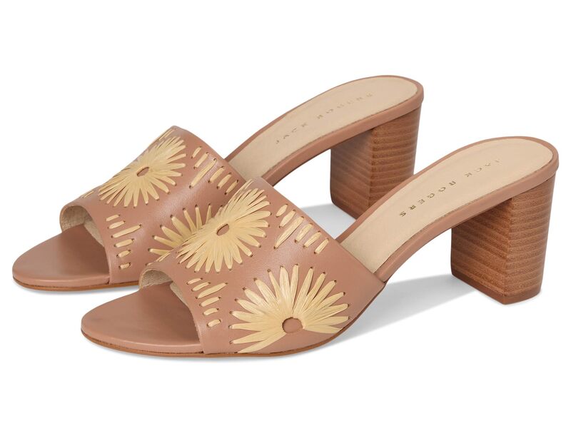 ジャックロジャース レディース シューズ ヒール サンダル Jack Rogers Susie Sandal - Nappa/Raffia Cafe Au Lait/Natural