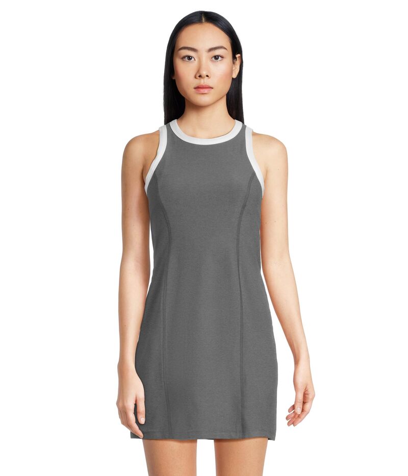 ビヨンドヨガ レディース トップス ワンピース Beyond Yoga Spacedye Outlines Dress True Gray Heather/Cloud White ホワイト