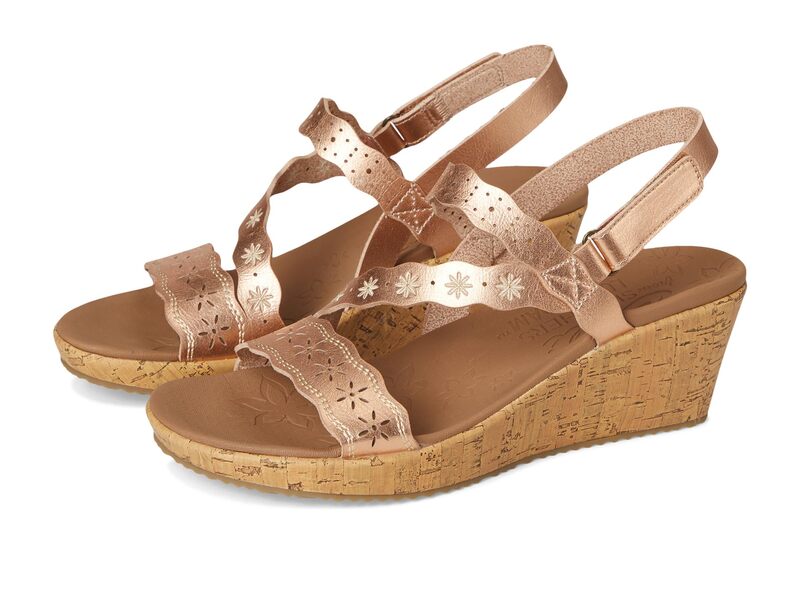 スケッチャーズ レディース シューズ ヒール SKECHERS Beverlee - Cherished Aura Rose Gold ゴールド