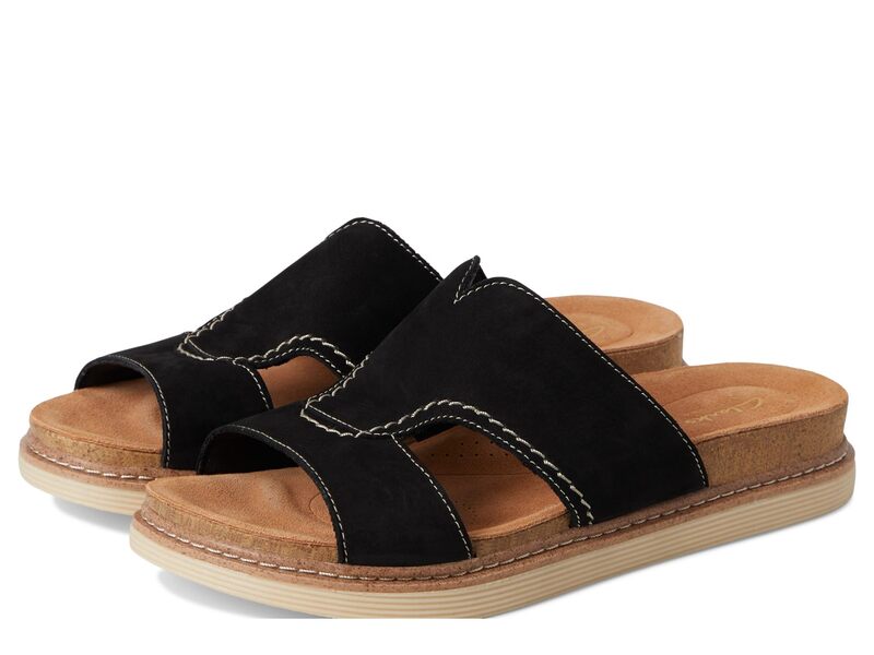 クラークス レディース シューズ サンダル Clarks Arwell Walk Black Nubuck ブラック|ReVida 店