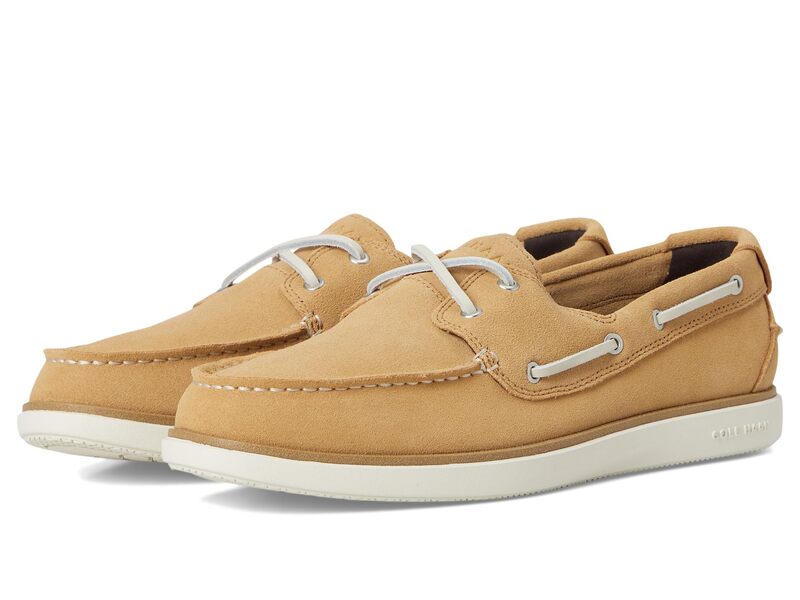 コールハーン メンズ シューズ デッキシューズ Cole Haan Grandpro Windward Boat Shoe Biscuit Suede/Silver Birch/Ivory アイボリー