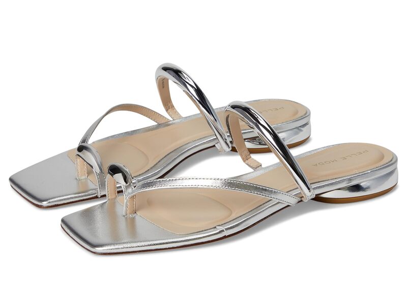 ペレモーダ レディース シューズ サンダル Pelle Moda Ondra Slide Silver しろがね色
