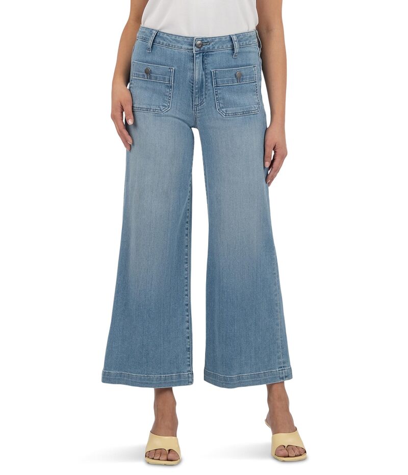 カットフロムザクロス レディース ボトムス デニムパンツ ワイドレッグ プチ KUT from the Kloth Petite Meg High Rise Wide Leg W Patch Pockets Wide Hem Assertive
