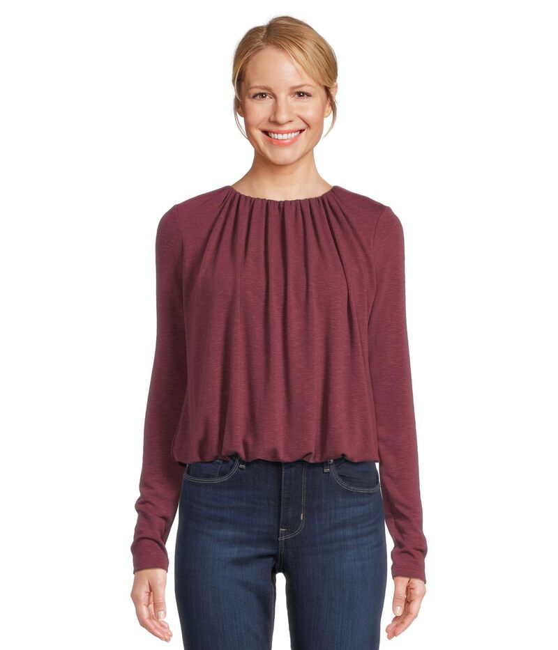 マイケルスターズ レディース トップス シャツ Michael Stars Sona Long Sleeve Bubble Top Beetroot