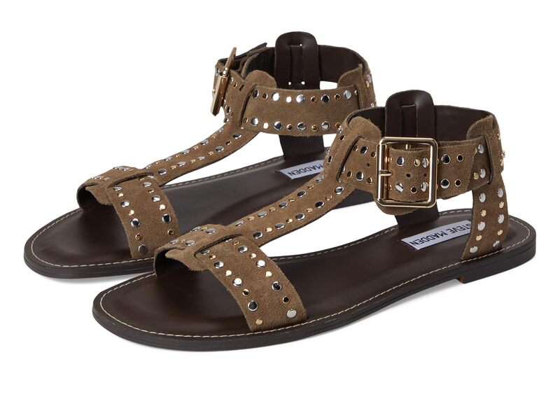 スティーブ マデン レディース シューズ サンダル Steve Madden Brazinn Taupe Suede トープ