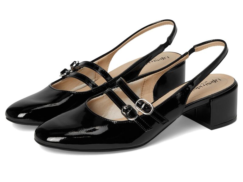 ライフストライド レディース シューズ ヒール LifeStride Beatrice Slingback Shoes Black Patent ブラック