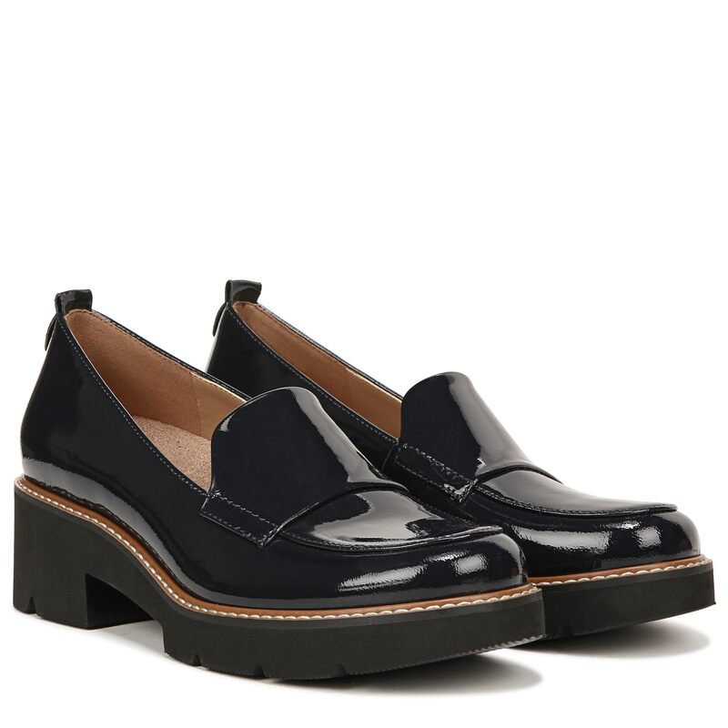 ナチュライザー レディース シューズ スリッポン・ローファー Naturalizer Darry French Navy Leather ネイビー