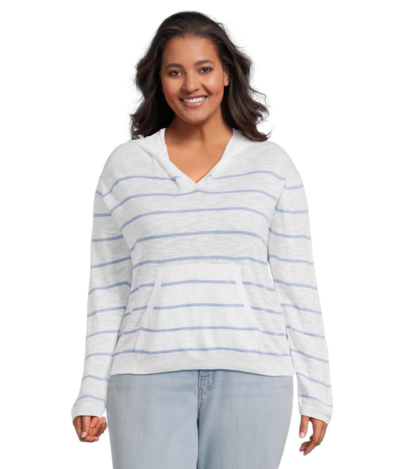 モッドドック レディース アウター ニット・セーター パーカー Mod-o-doc Long Sleeve Hoodie Sweater Ocean Abyss|ReVida 店