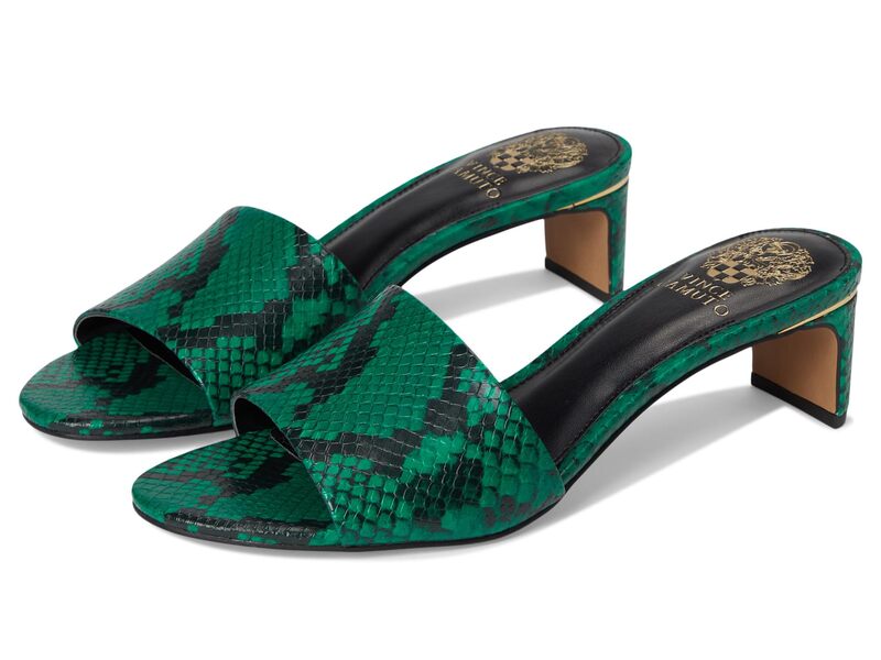 ヴィンスカムート レディース シューズ ヒール サンダル Vince Camuto Linanna Heeled Slide Sandals Emerald Green グリーン