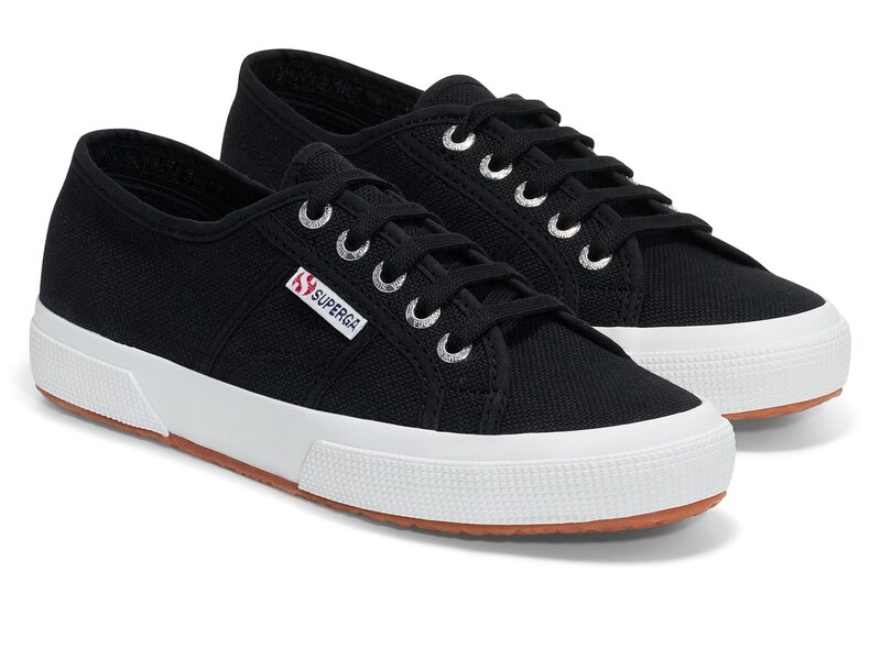 綴りかたガ メンズ シューズ スニーカー Superga 2750 COTU Classic Sneaker Black/Full White 白いこと