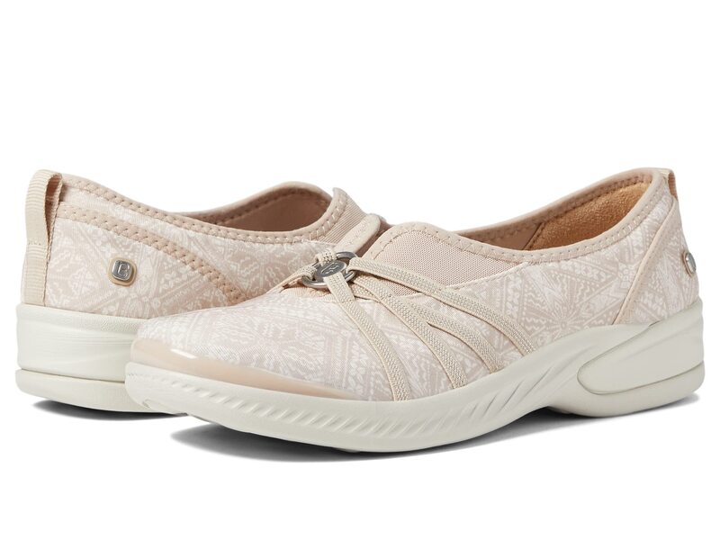 ビジーズ レディース シューズ スニーカー Bzees Niche Beige Batik Fabric ベージュ スニーカー-靴