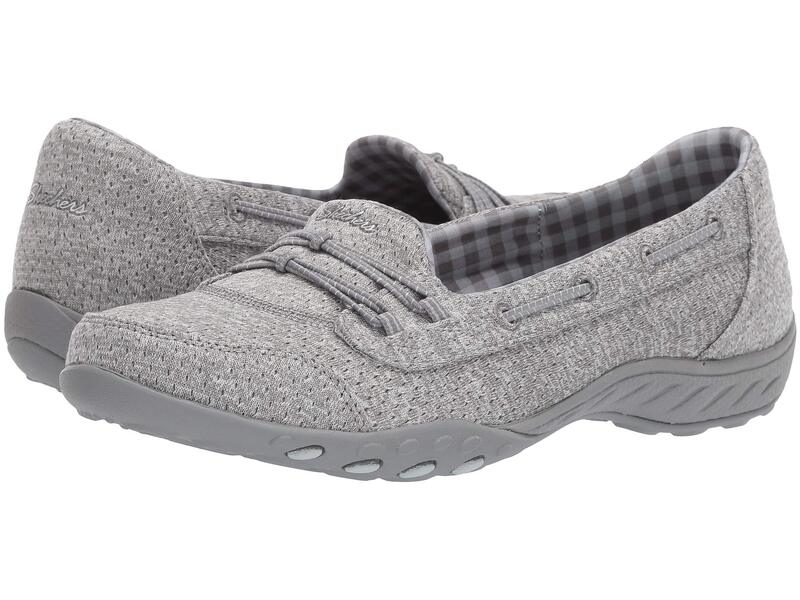 スケッチャーズ レディース シューズ デッキシューズ SKECHERS Breathe-Easy - Good Influence Gray グレー