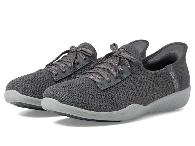 スケッチャーズ レディース シューズ スニーカー SKECHERS Newbury St - Our Time Hands Free Slip-Ins Charcoal 濃灰色