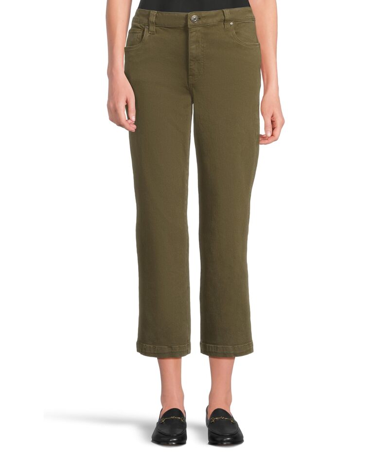 カットフロムザクロス レディース ボトムス デニムパンツ プチ KUT from the Kloth Petite Pattie High Rise-Straight Legs-Back Darts 5 Pockets Army Green グリーン