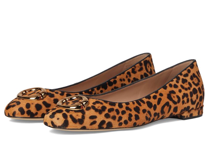 コールハーン レディース シューズ サンダル Cole Haan Skylar Ballets Leopard Print Haircalf/Black Leather ブラック|ReVida 店