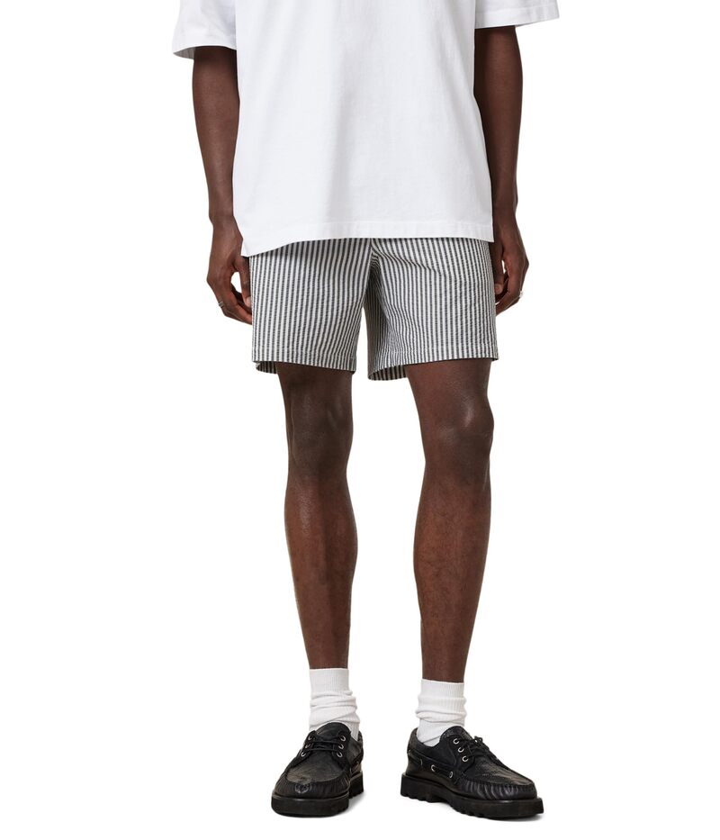 オールセインツ メンズ ボトムス ハーフパンツ・ショーツ AllSaints Warden Striped Swimshort White/Blue ホワイト