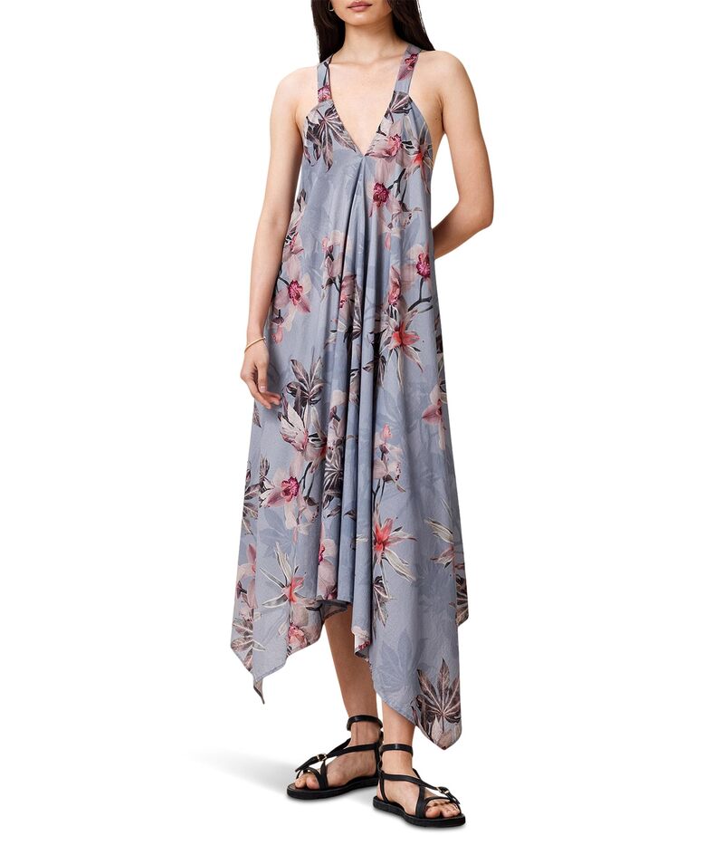オールセインツ レディース トップス ワンピース AllSaints Lil Dress Adena Dusty Blue ブルー|ReVida 店