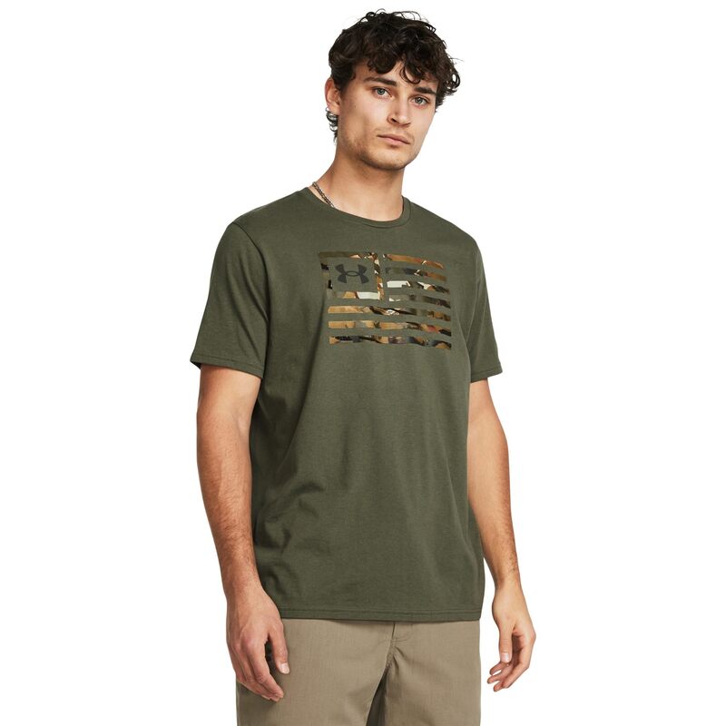 アンダーアーマー メンズ トップス シャツ プリント Tシャツ Under Armour Freedom Flag Printed T-Shirt Marine OD Green/Baroque Green グリーン