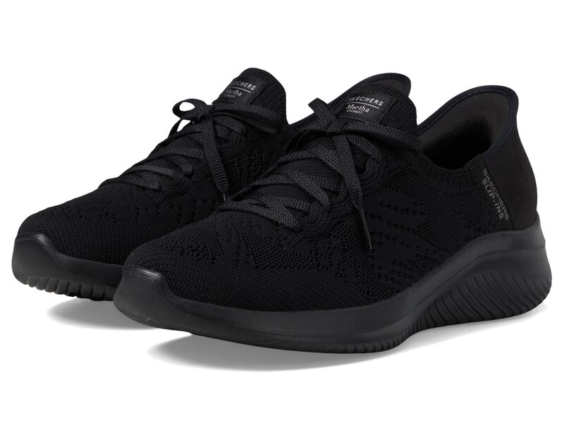 スケッチャーズ レディース シューズ スニーカー SKECHERS Martha Stewart - Ultra Flex 3.0 -Back On Track - HANDS FREE SLIP-INS Black/Black ブラック