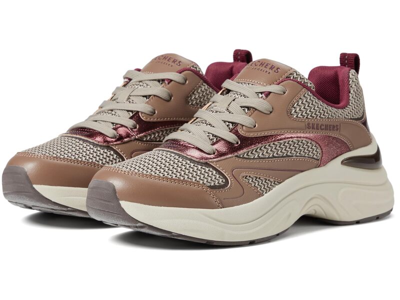 スケッチャーズ レディース シューズ スニーカー トール SKECHERS Hazel - Metallic Soiree Brown/Dark Rose 赤銅色 レディース靴-スニーカー-靴