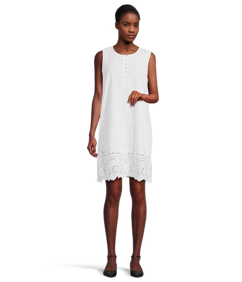 モッドドック レディース トップス ワンピース レース Mod-o-doc Lace Tank Shift Dress White ホワイト|ReVida 店