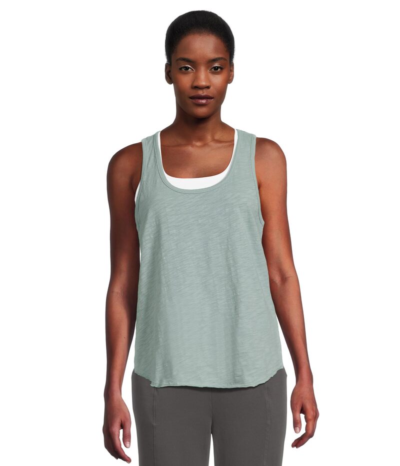 モッドドック レディース トップス シャツ Mod-o-doc Curve Hem Scoop Neck Tank Gris Mist
