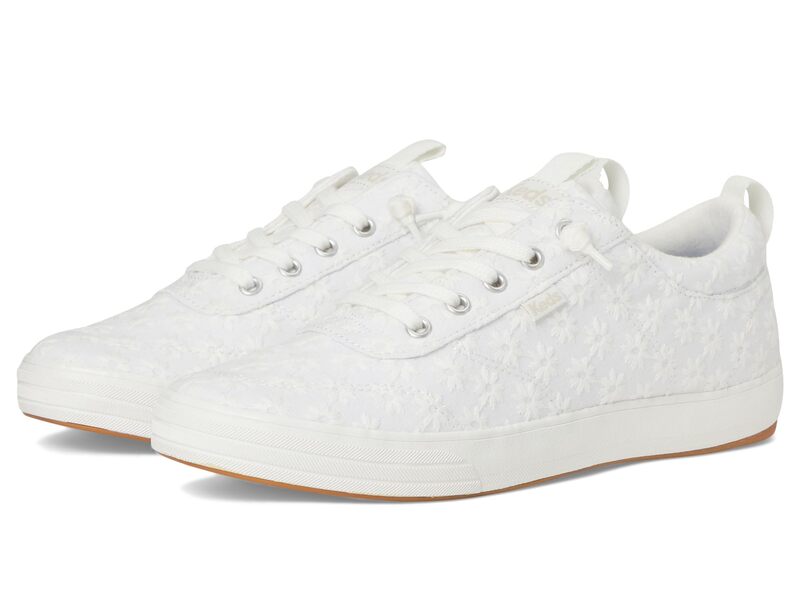 ケッズ レディース シューズ スニーカー Keds Center III Slip-On Snow White Starburst Eyelet ホワイト