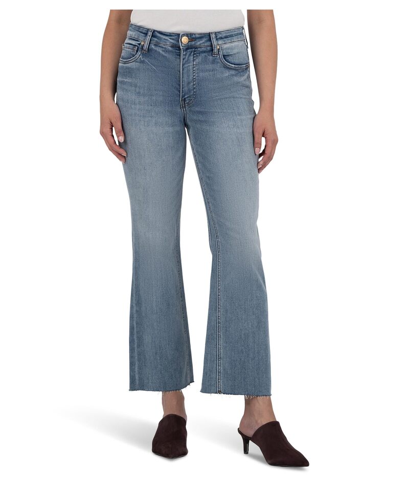 カットフロムザクロス レディース ボトムス デニムパンツ アンクル KUT from the Kloth Kelsey High-Rise Fab Ab Ankle Flare-Nset Leg in Acceptance Acceptance｜ReVida 店