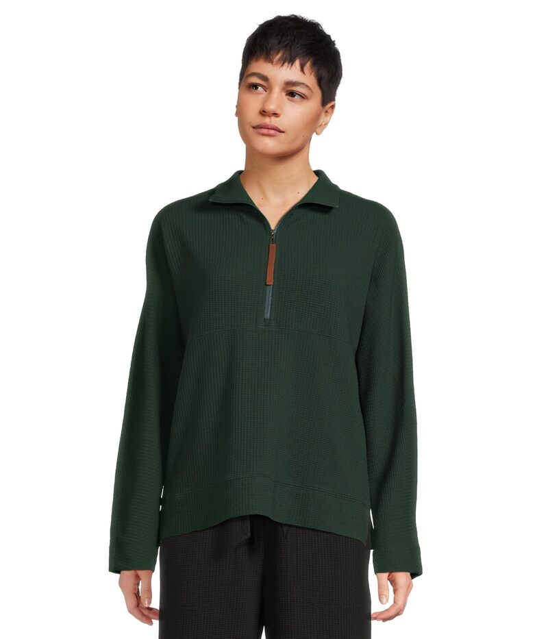 リラピー レディース トップス シャツ Lilla P Dolman Oversized 1/2 Zip Spruce