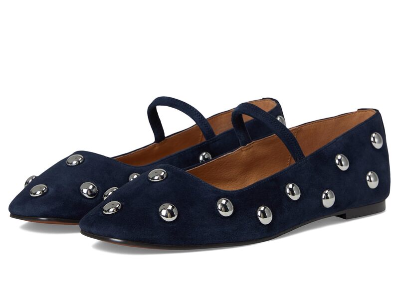 メイドウェル レディース シューズ サンダル Madewell Greta Elastic Mary Jane - Dome Stud Deep Indigo インディゴ