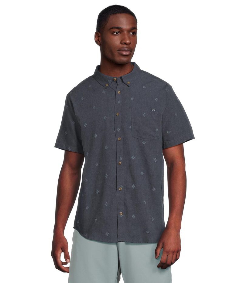 ビラボン メンズ トップス シャツ Billabong All Day Jacquard Short Sleeve Midnight