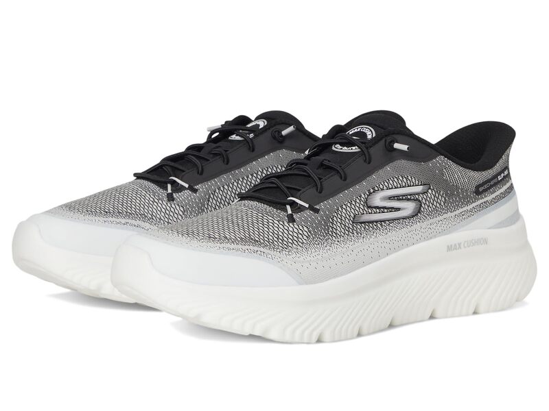 スケッチャーズ メンズ シューズ スニーカー SKECHERS Performance Go Walk Max Cushioning Hyper Burst Zoltar Hands Free Slip-インチ White/Black 白いこと
