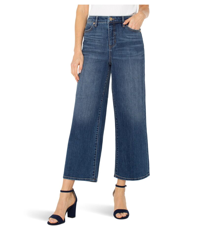 リヴァプール ロサンゼルス レディース ボトムス デニムパンツ プチ ジーンズ Liverpool Los Angeles Petite Stride High-Rise Crop Wide Jeans Wabash