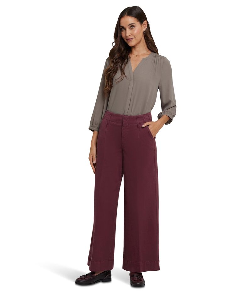 エヌワイディージェイ レディース ボトムス デニムパンツ ワイドレッグ ジーンズ NYDJ Mona Wide Leg Trouser Jeans Sienna Red レッド|ReVida 店