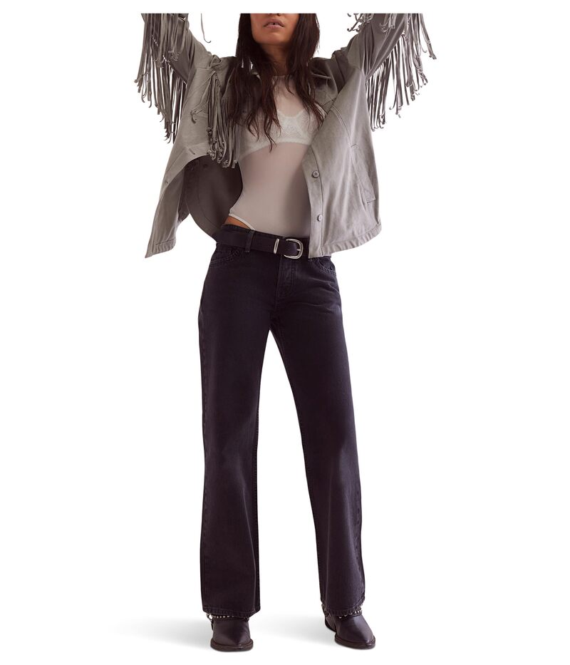 フリーピープル レディース ボトムス デニムパンツ ローライズ ジーンズ Free People We The Free Tennessee Low-rise Boyfriend Jeans Hideaway Black ブラック